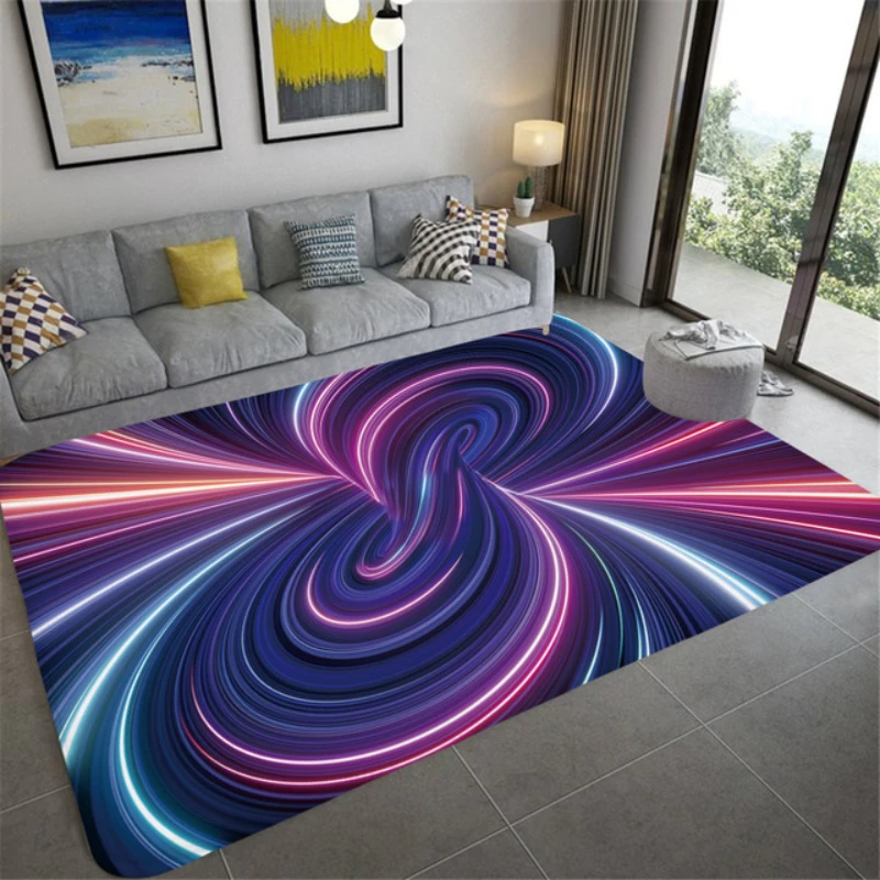 

3D Visual Vortex Carpet Rugs with Free Shipping Living Room Rug Zak House Bedroom Decoration Rug Anti Slip Door Doormat Decor