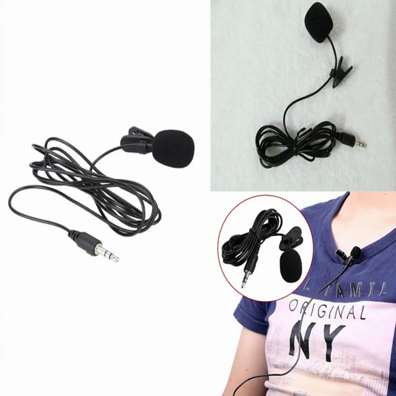 

3.5MM Lavalier Lapel Microphone Clip-on Omnidirectional Condenser Mic Iphone/Android Professionals Car Audio External Microphone