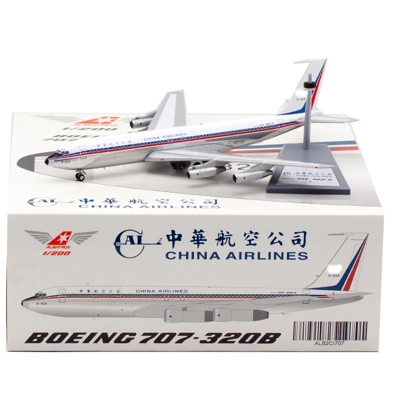 

1:200 Scale Airplane B707-300 China Airlines Model Toy with Landing Gear Alloy Aircraft Plane Toy for Collection