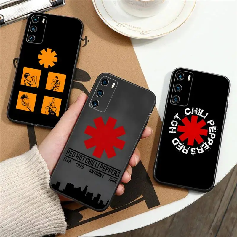 

Red Hot Chili P-pepperss Phone Case For Huawei P50 Pro P30 P40 P10 P20 Plus Lite Psmart 2022 Y5 Y6 Y8s Y8p Silicone Cover