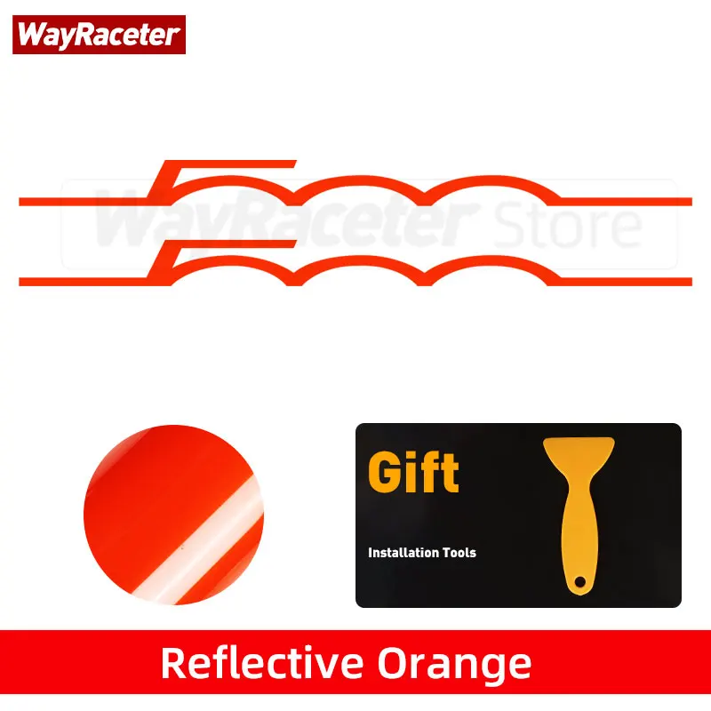 

2 шт., светоотражающая виниловая наклейка на заднюю панель автомобиля Fiat 500 Abarth Sport 595 695 500e 500c 500x500s