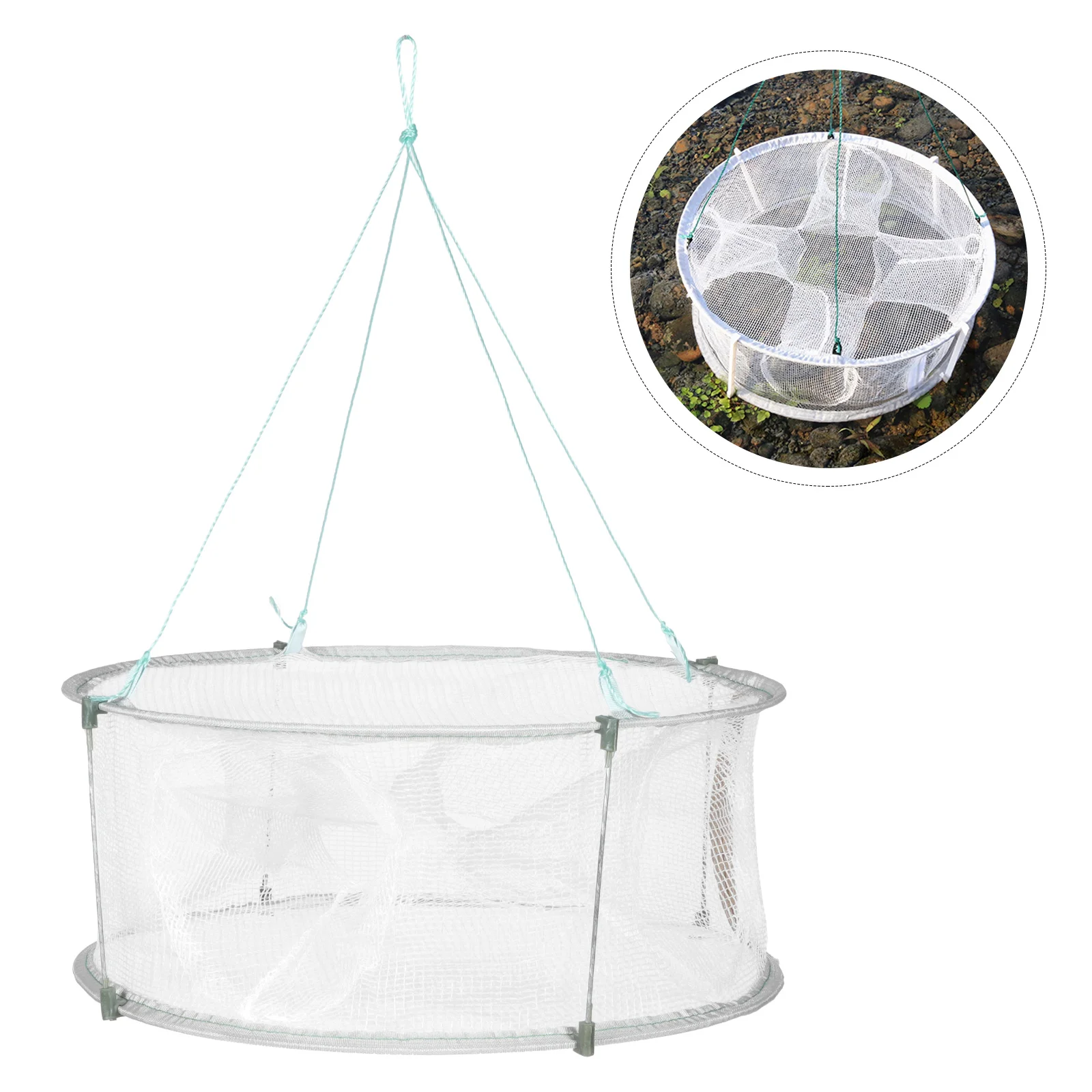 

Small Fishing Net Crab Basket Fishing Bait Net Crab Ring Folding Crab Wire Crab Net