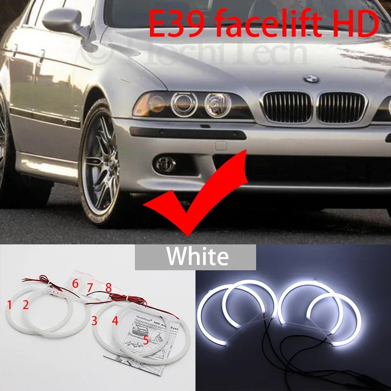 

Для BMW 5 серии E39 525i 528i 530i 540i Хлопковый светодиодный двухцветный ангельский глаз белый янтарный указатель поворота