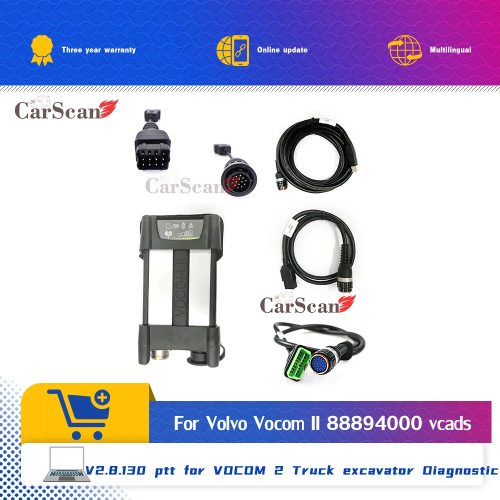 

Для Volvo VOCOM II 88890400 для VOLVO грузовик Экскаватор диагностический инструмент для VOLVO VOCOM 2 Интерфейс + V2.8