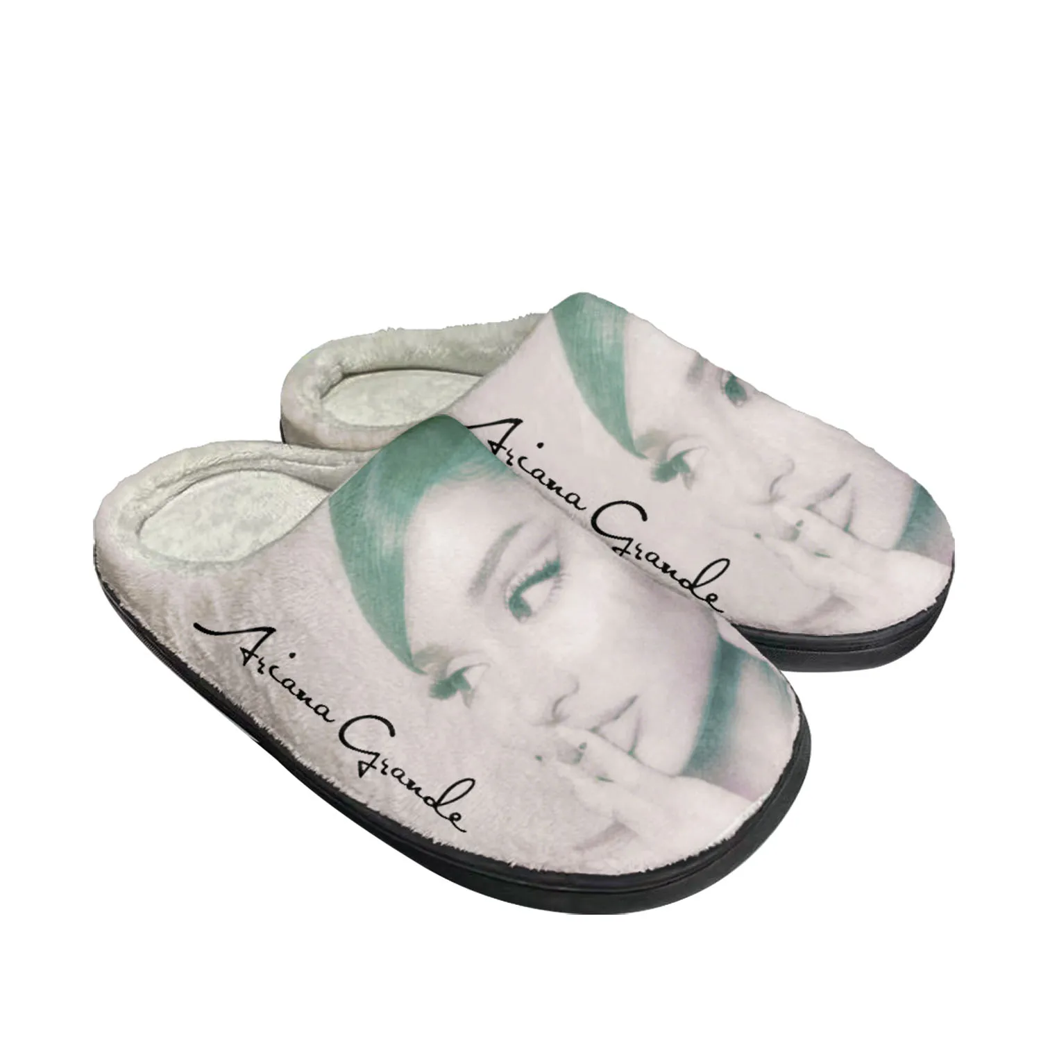 

Певица Ариана Гранде Cat Pop домашние хлопковые тапочки на заказ мужские женские сандалии плюшевые спальные повседневные теплые тапочки