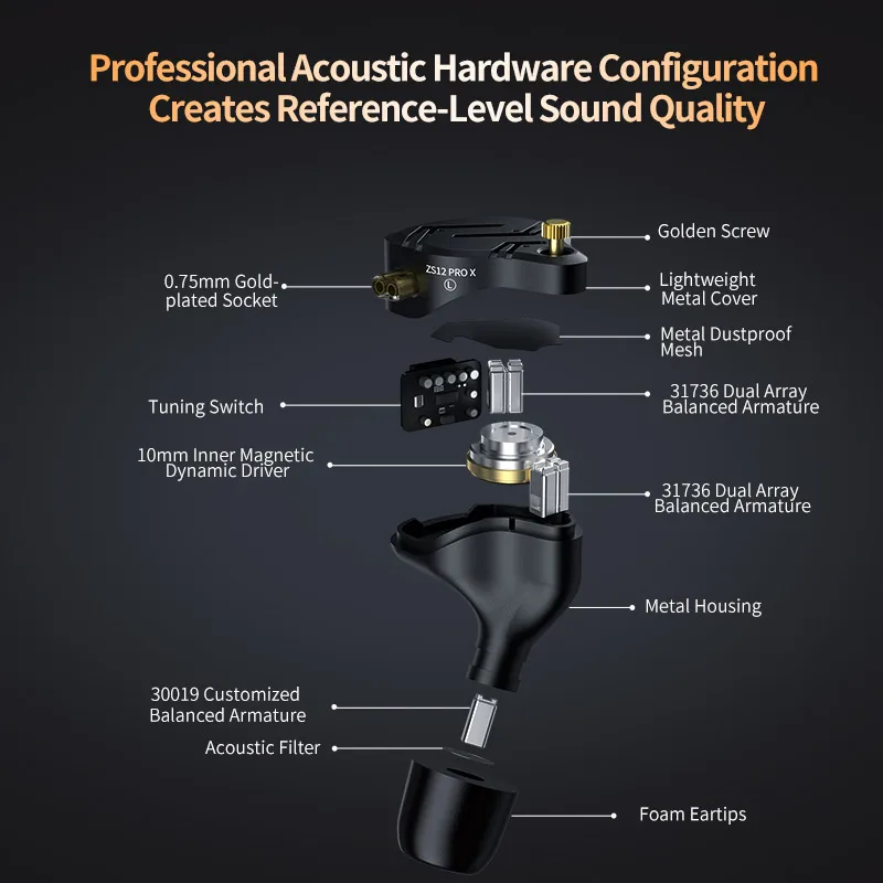 Беспроводные наушники KZ ZS12 PRO X