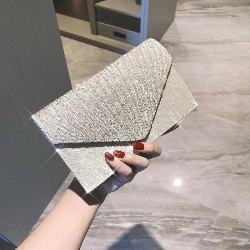 

Fashion Women Luxury Evening Bags Designer Ladies Clutch Purse Shoulder Wedding Party HandBag Simple Cluth Bright Party Purse