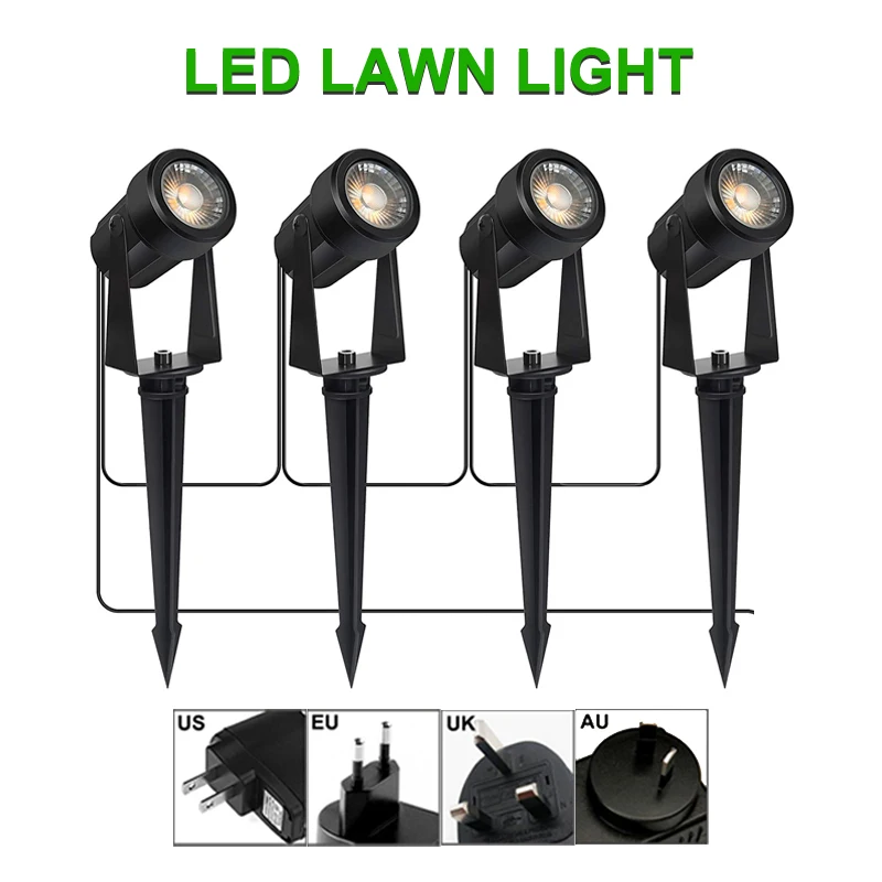 

New Garden Lamp LED Lawn Lamp 220V 110V Outdoor LED Stree Light Path Landscape IP65 Waterproof With IR Control For Garden lights