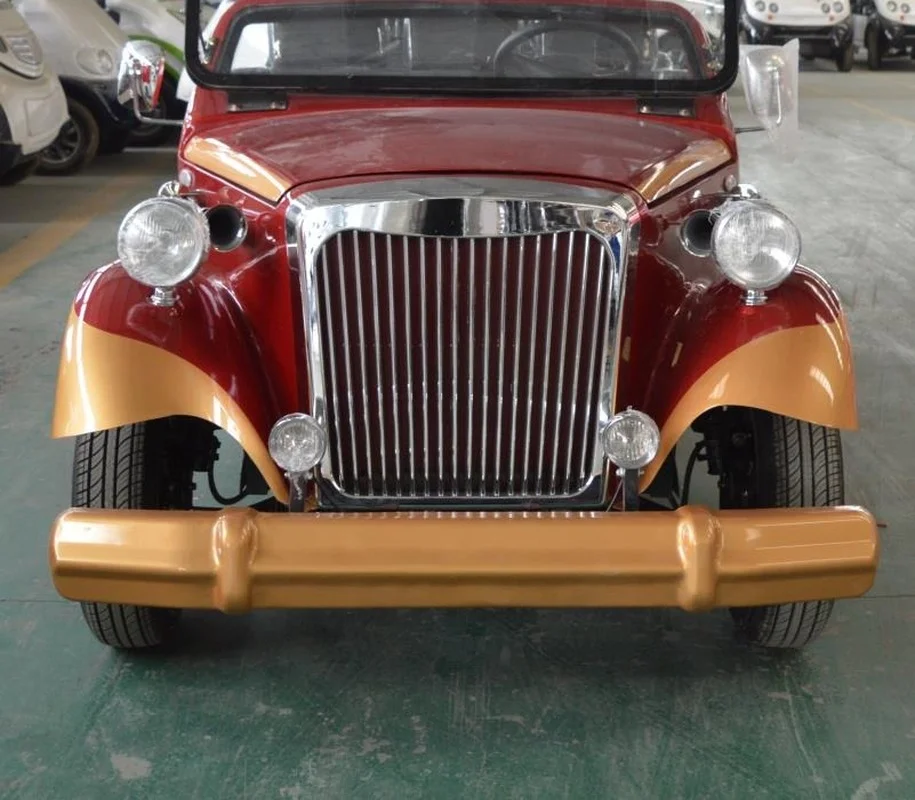 

Hotel Golf Cart Golf Cart New Model Electric Classic Car 2022 Hot Sale Retro Metal Car Model Electric Sightseeing Car