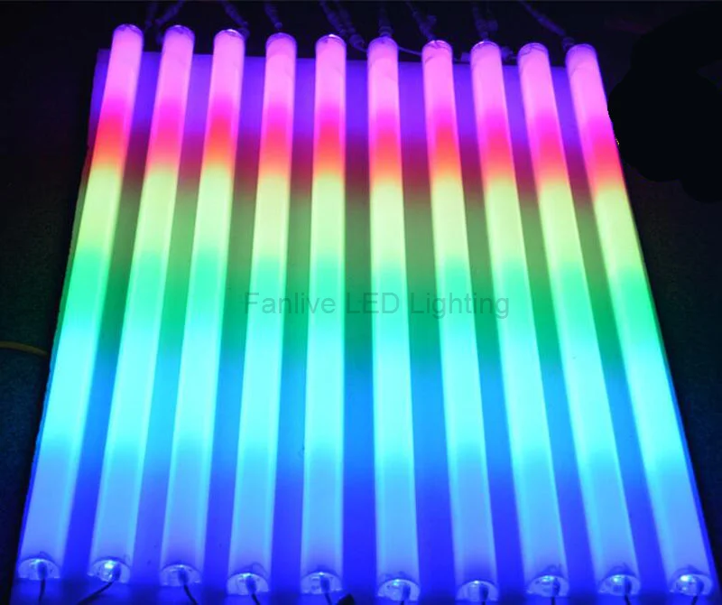 (10 шт./лот) светодиодная неоновая панель 1 м dc24v dmx512 rgb цифровая трубка/Светодиодная