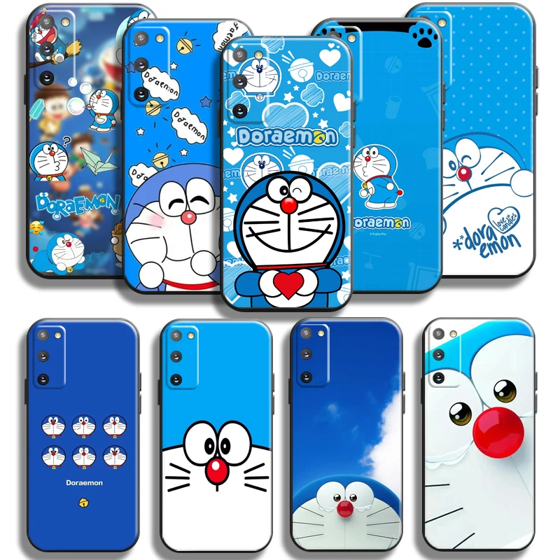 

Japan Anime Doraemon Phone Case For Samsung Galaxy S22 S21 S20 Plus Ultra 5G Case For Samsung S21 S20 FE Black Funda Back