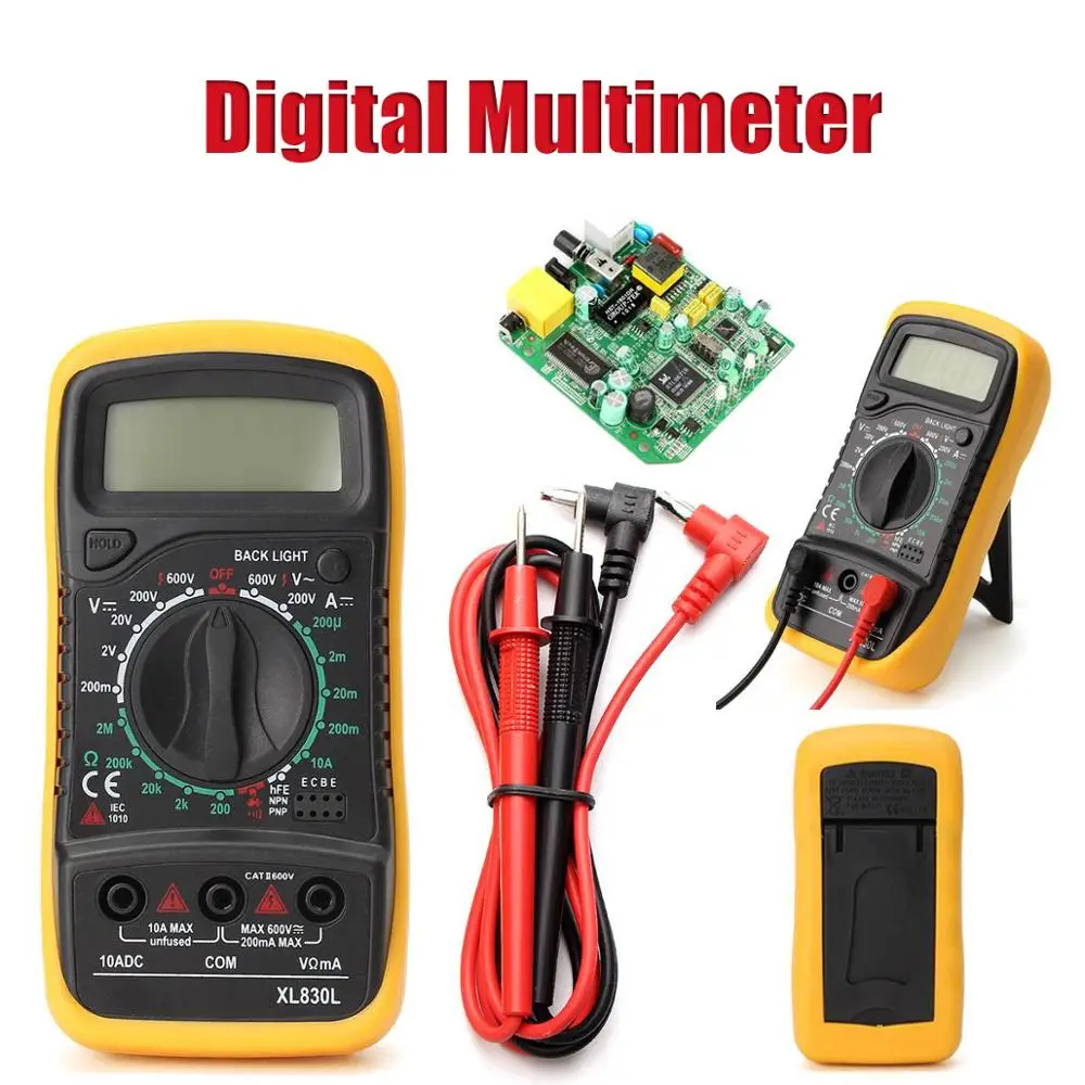 

Electrical Digital Multimeter Portable Backlight AC DC Ammeter Voltmeter Ohm Tester Meter Handheld LCD Voltmeter Volt