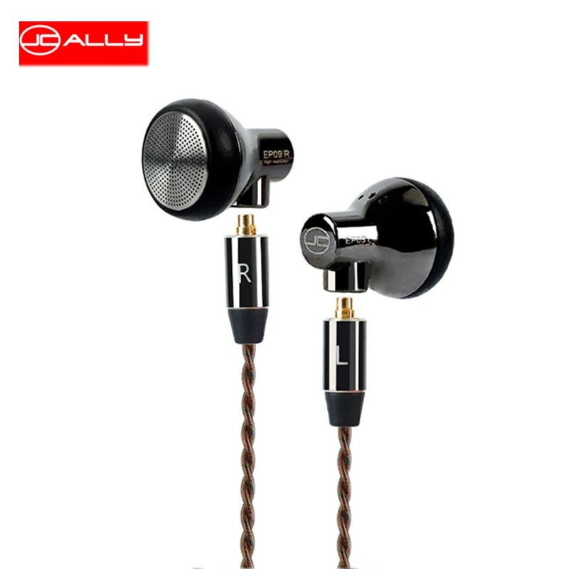 

JCALLY EP09 Dynamic in Ear Earphones Oxygen Free Copper Silver Plated Earbuds Wired Headphones High Purity OFC Headset