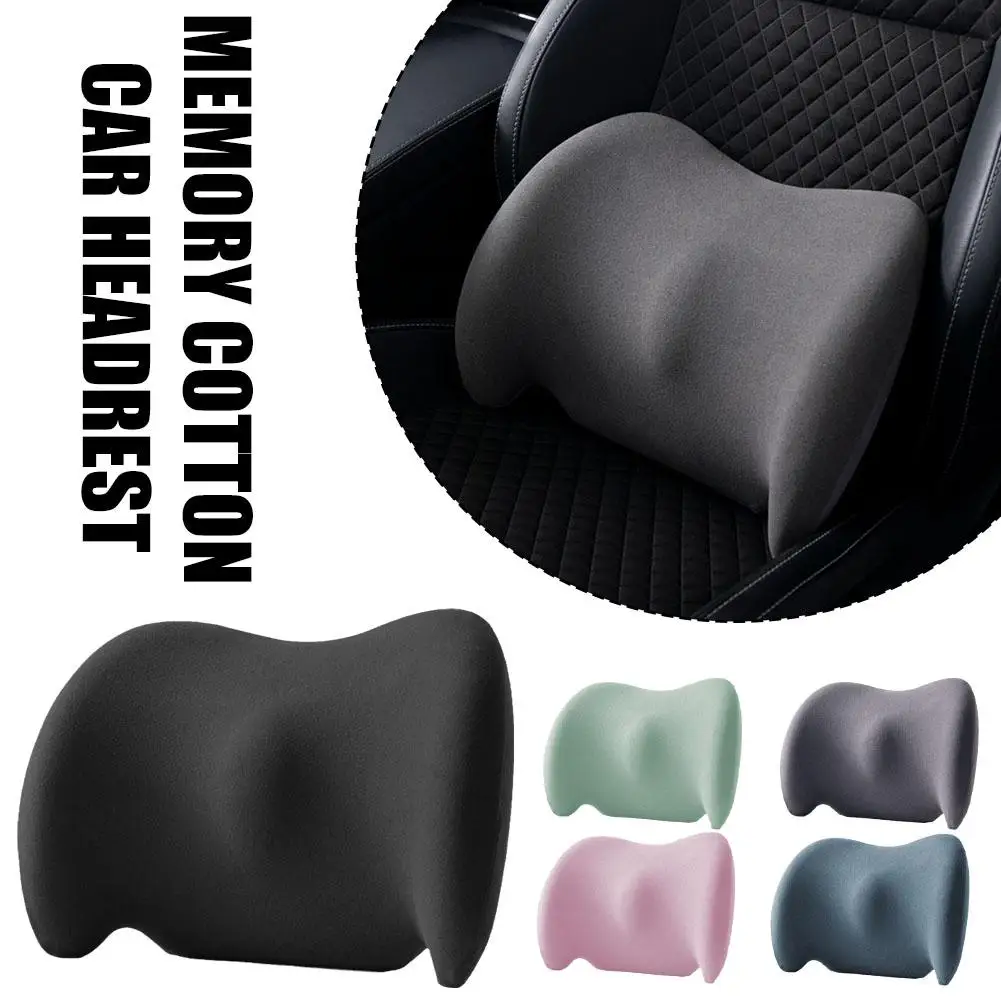 

Car Headrest Neck Pillow For Seat Chair In Auto Memory Foam Cotton Cushion Fabric Cover Soft Head Rest Travel Office Suppor E8Q5