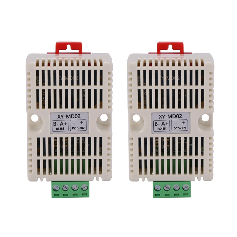 

2X Temperature And Humidity Transmitter RS485 Serial Communica Temperature Sensors SHT20 Modbus RTU Acquisition Module