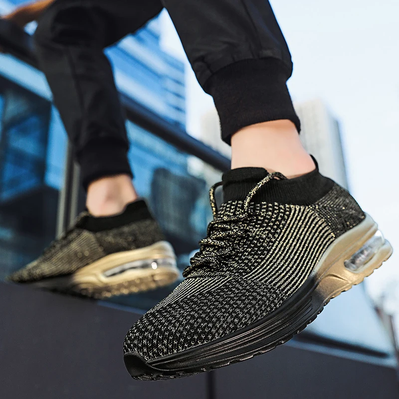 New Men Running Shoes Breathable Outdoor Sports Shoes Lightweight Sneakers Comfortable Athletic Training Footwear