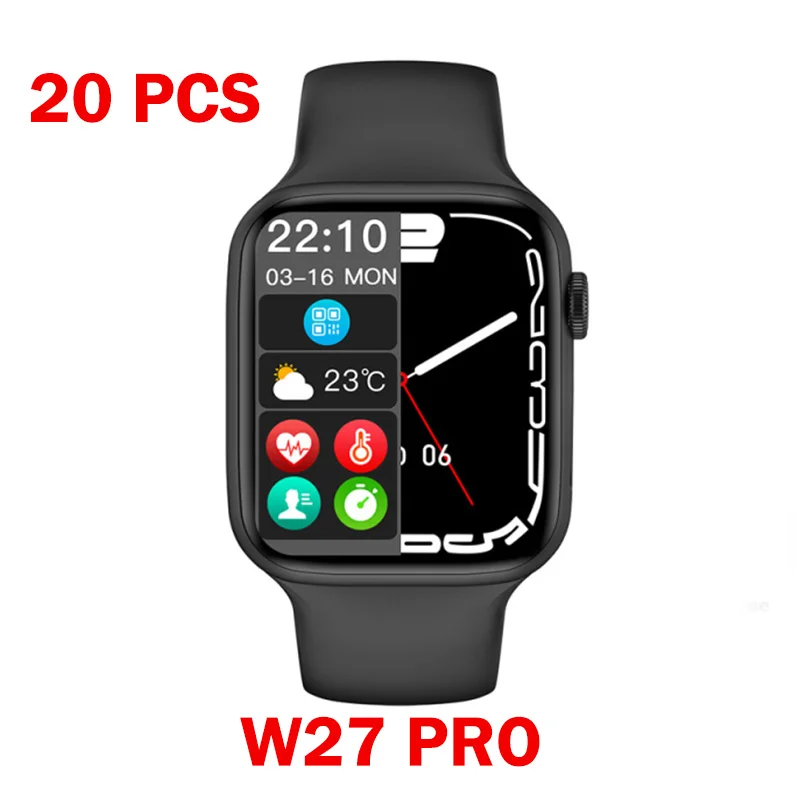 

20PCS Original IWO W27 Pro Smart Watch NFC Bluetooth Call Wireless Charging Custom Dial Waterproof Sport Smartwatch