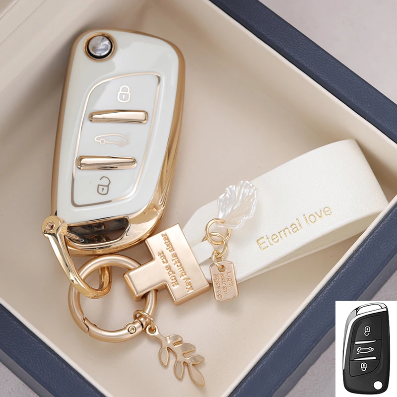 

Чехол для автомобильного ключа из ТПУ для DS DS3 DS4 DS5 DS6 для Peugeot 306 407 807 для Citroen C1 C2 C3 C4 C5 XSARA PICA