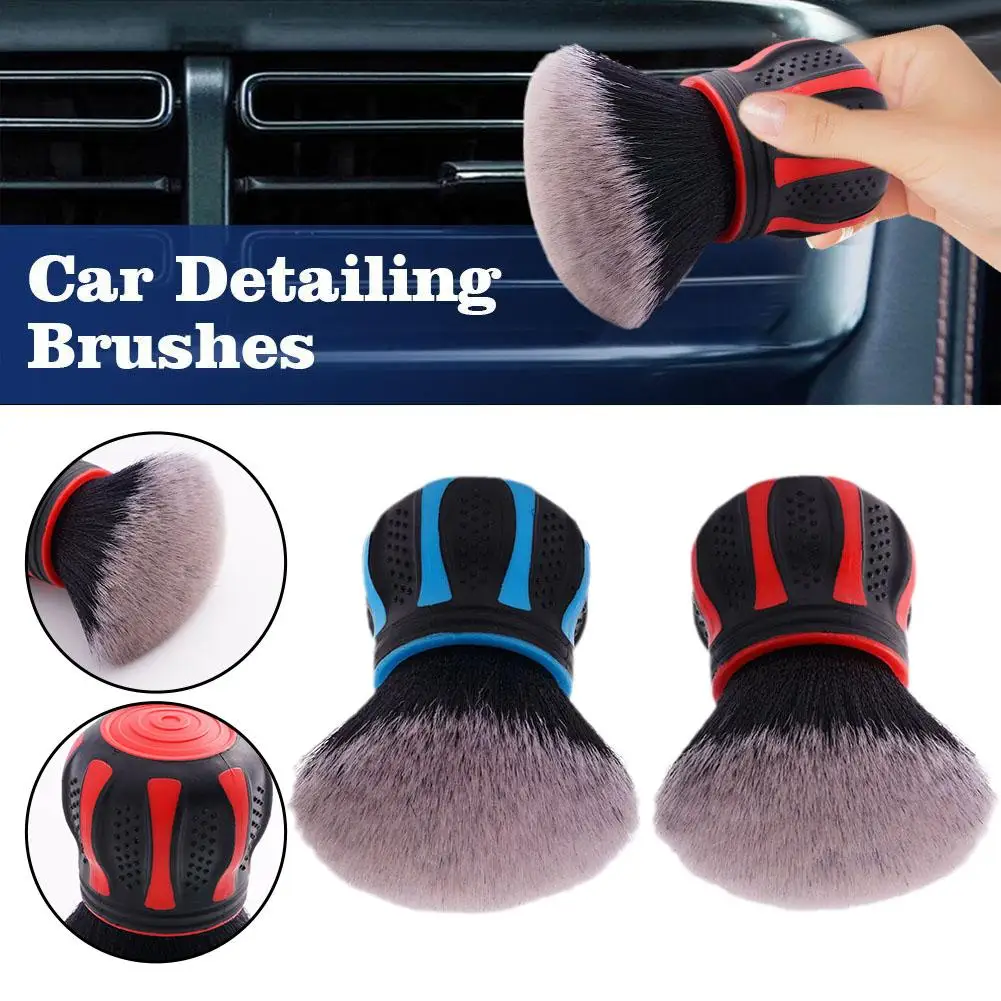 

Car Detailing Brushes With Storage Rack Covers Soft Auto Bristles Cleaner Car Dust Detail Interior Cleaning Brush Tool Deta T6O7