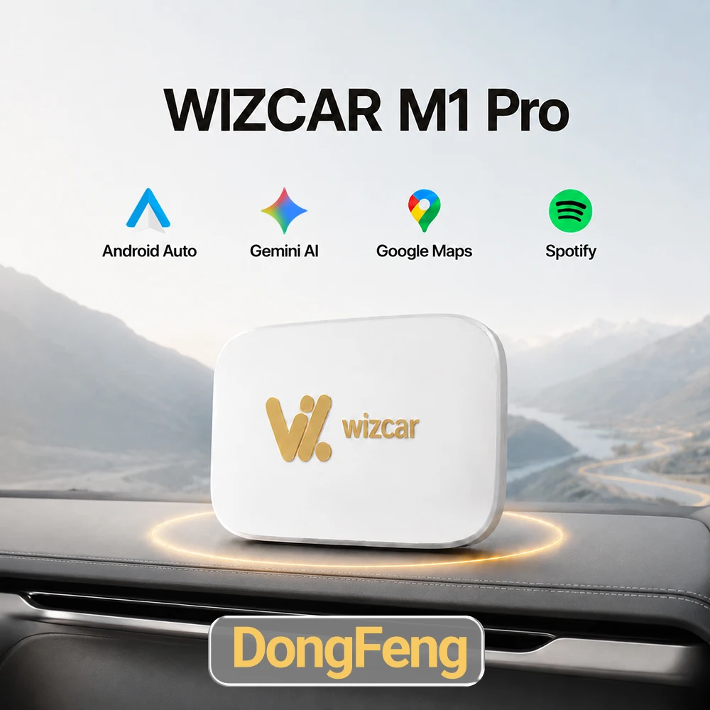 Фото Для DongFeng (Дунфэн) 007, 008 EV 2024-2026 | Беспроводной адаптер WIZCAR M1 Pro Android Auto с поддержкой Карты Яндекс 2ГИС Музыка Яндекс для смартфонов на Android №2
