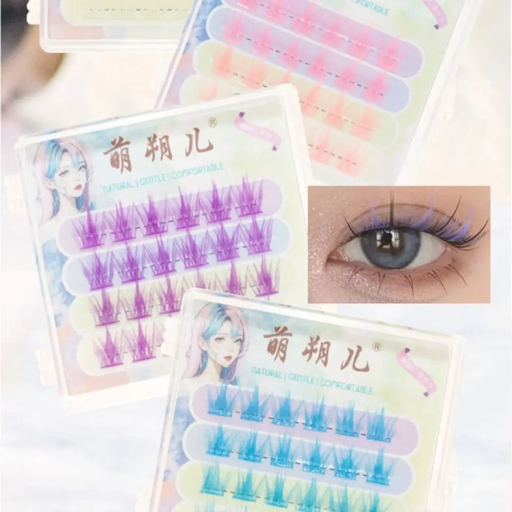 

Extensions Colored Lashes Colorful Natural Phoenix Eyelashes Individual DIY Lashes DIY Wispy Cluster Eyelashes Women Girls