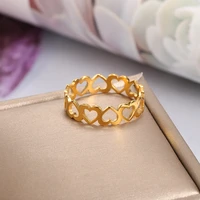 stainless steel rings for women fashion heart geometric ring wedding party jewelry couple finger accessories size 7 8 9 10