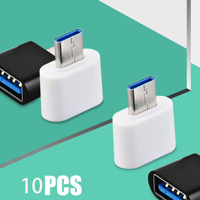

Upgraded Version of 10PCS Universal USB to C Type Adapter Mini Type-c otg Adapter Smart phone USB Female for iPhone Apple OTG