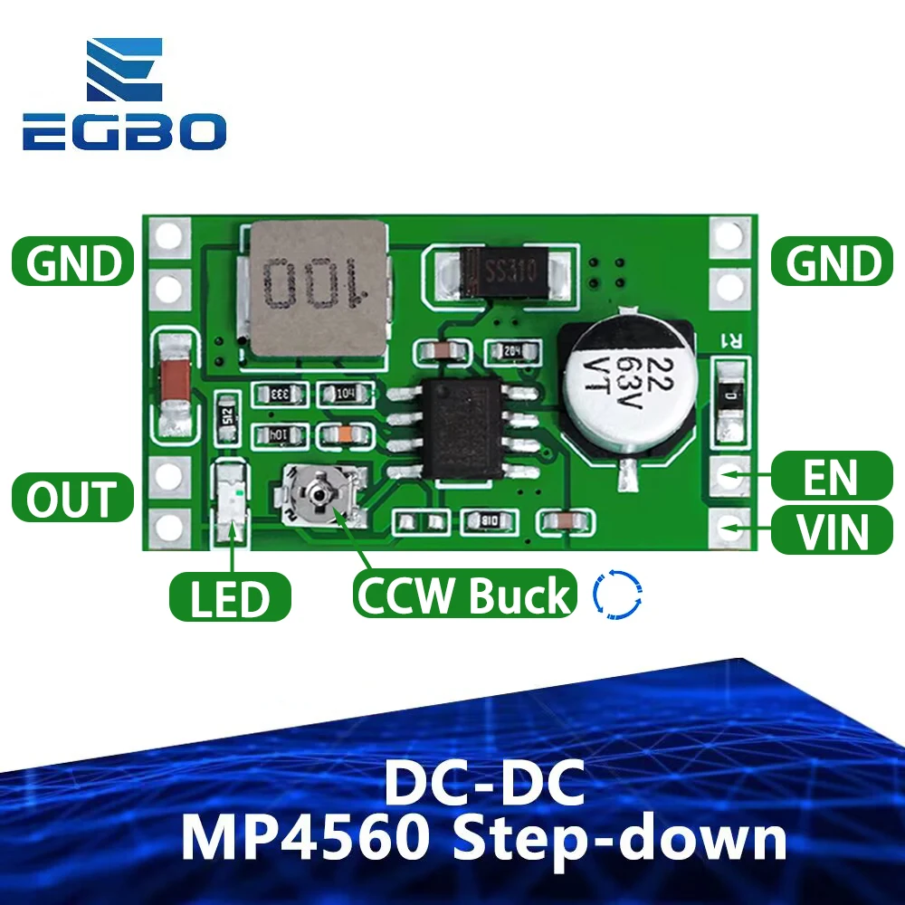 Стабилизированный модуль питания 8~55V до 12V 9V 5V 3V