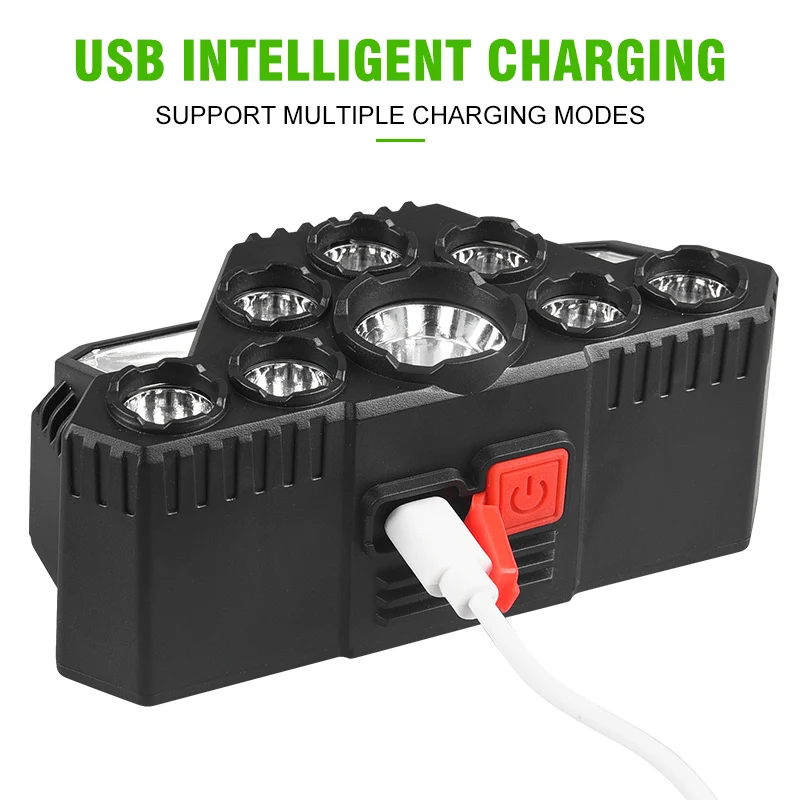 

Led Flashlight Portable Built In Lithium Battery Head Lamp Adjustable Lighting Mode Head Light Fishing Super Bright Headlight