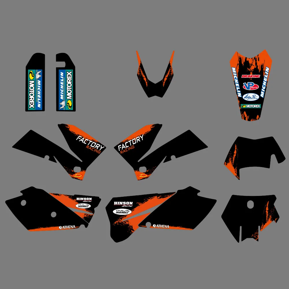 

NICECNC Graphics Sticker Backgrounds Decal For KTM EXC SX XC XCW XCFW MXC 125 250 350 450 525 530 2005 2006 2007 Full Stickers