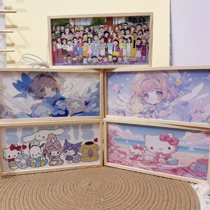 Мультфильм аниме карандаш Шин Чан KINOMOTO SAKURA освещение рисунок спальня изголовье