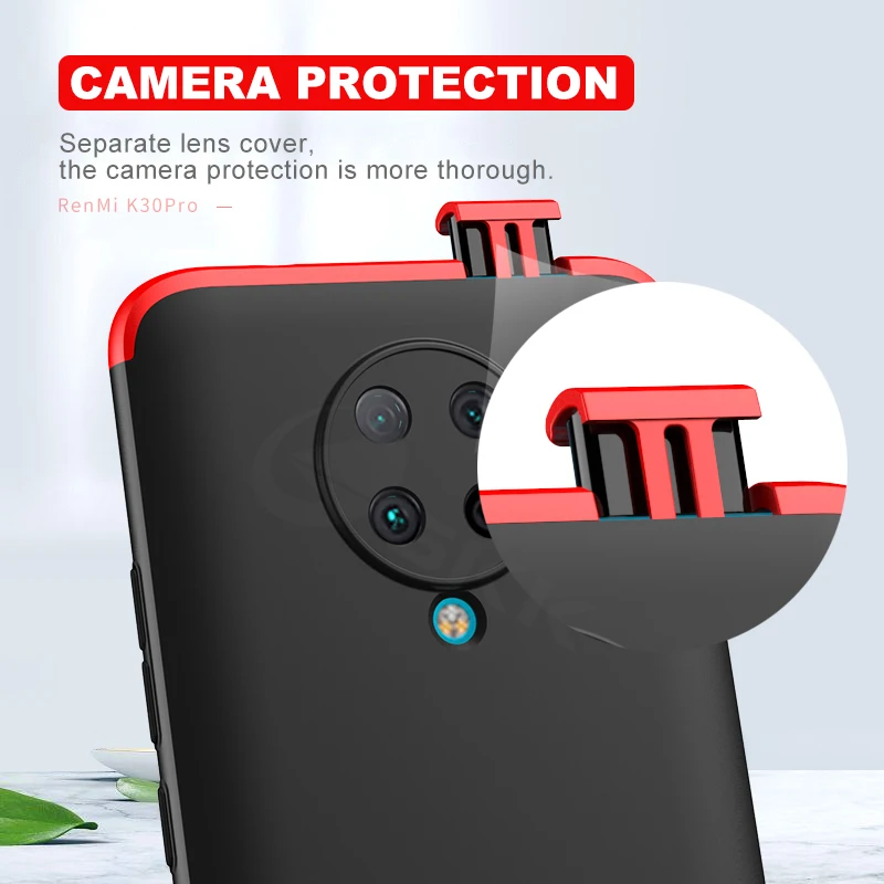 

GKK 360 degree Case For Xiaomi Redmi K30 Pro All-inclusive Shockproof Matte Hard Back Cover for Xiaomi POCO F2 Pro Shell Coque