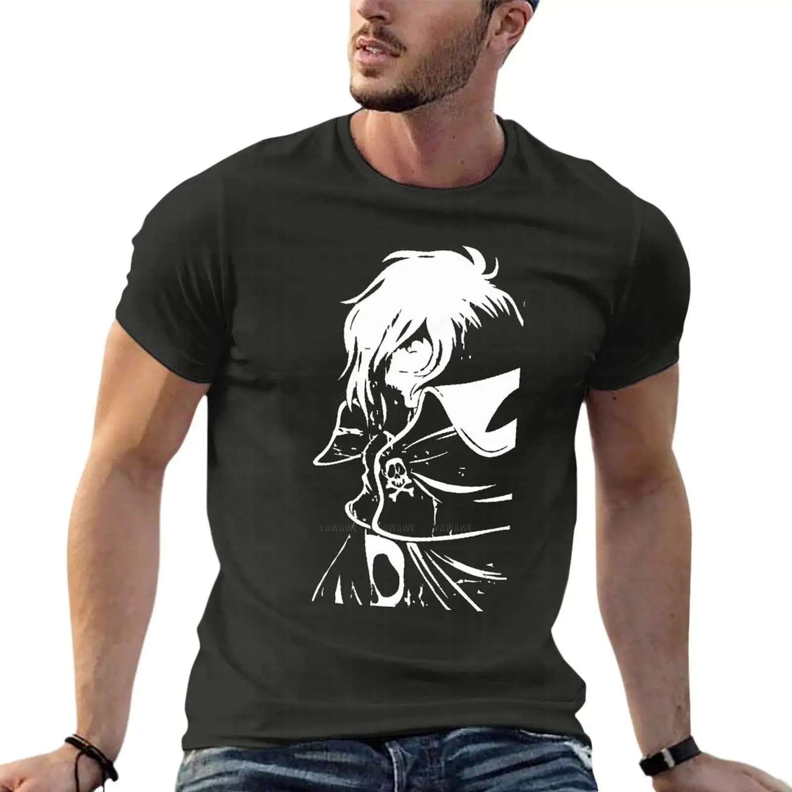 Футболка мужская оверсайз из 100% хлопка, с альбатом