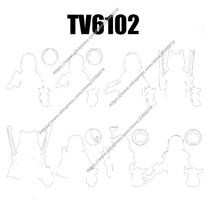 TV6102 Фигурки Аксессуары для фильмов Строительные блоки Кирпичи игрушки TV8009 TV8010