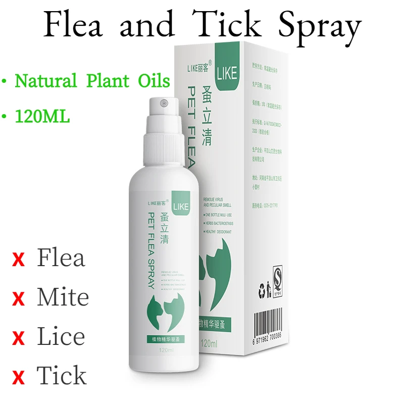 

Flea and Tick Home Spray,Flea Treatment,Pet family,Yard Treatment Spray kills Mosquitoes,Natural Plant Oils Based Formula, 4 oz