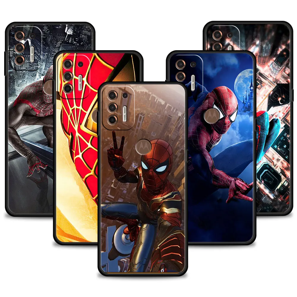 

For Motorola G60S G9 Play G8 Power Lite Plus G71 G30 One Fusion G22 G31 G60 G200 5G Marvel Hero Spiderman Phone Funda