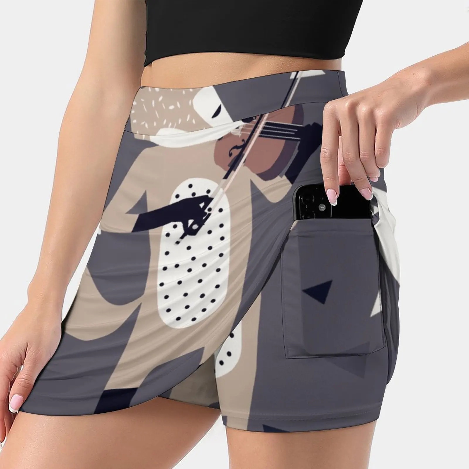 

Женская Спортивная юбка с карманами, лисичка лиса