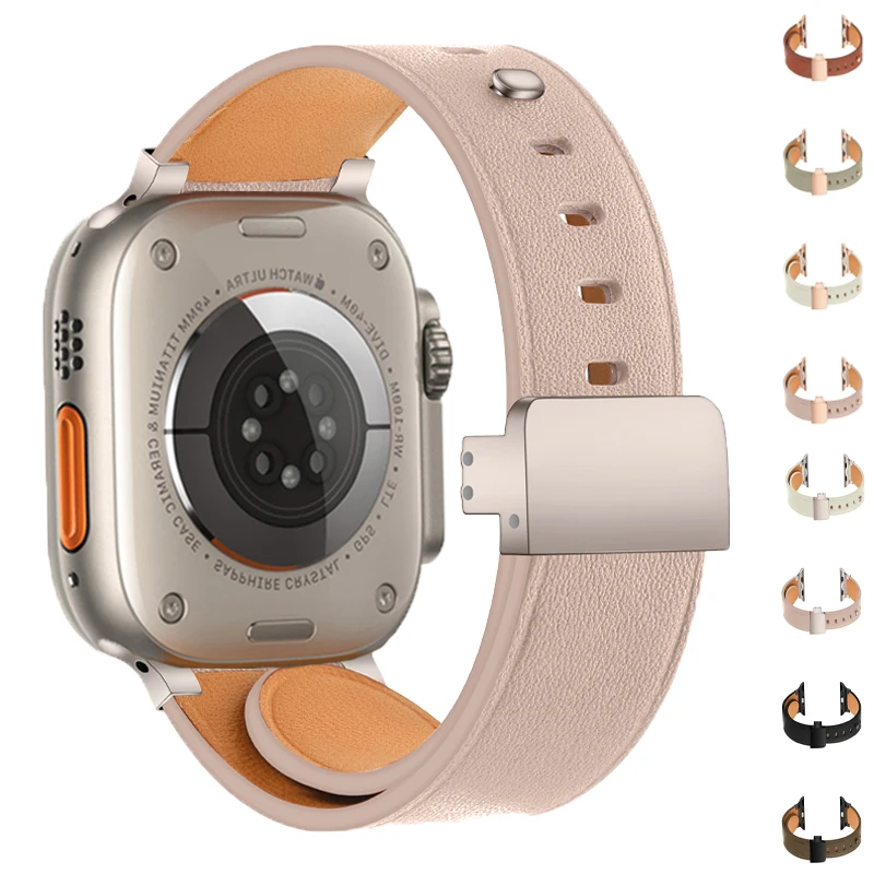 

Ремешок кожаный для Apple Watch Band 49 мм 45 мм 44 мм 42 мм 41 мм 40 мм 38 мм