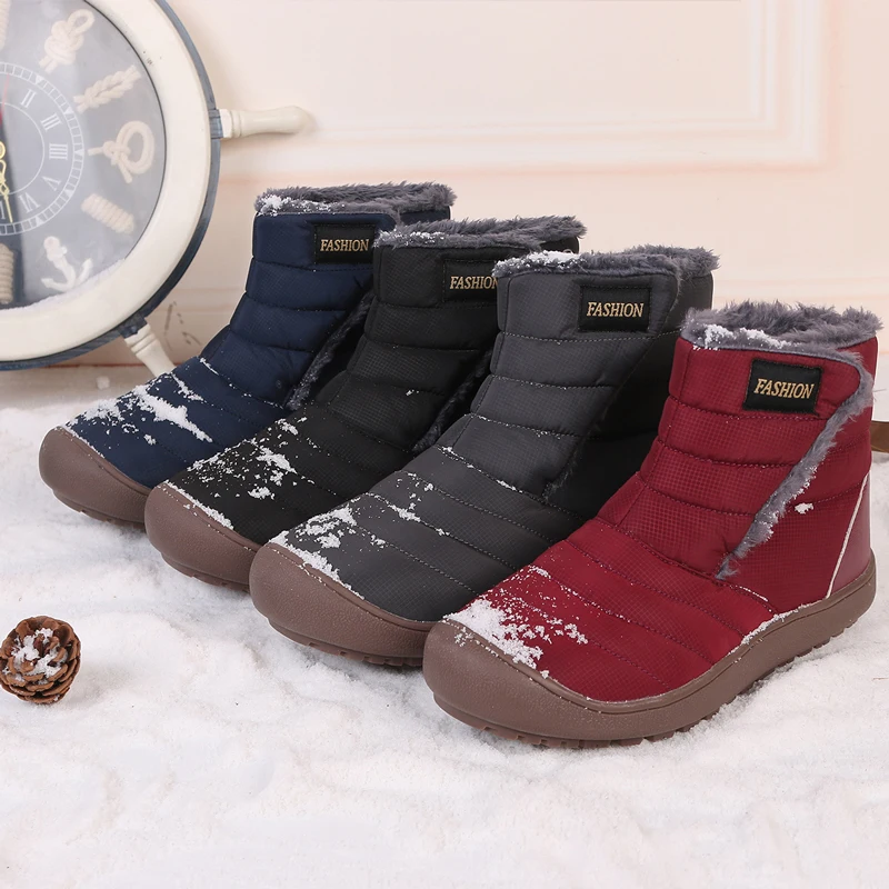 High Top Keep Warm Snow Botas Hombre Winter Boot Waterproof Winter Sport Shoes For Men Non-slip Leather Boots Work Shoes Unisex