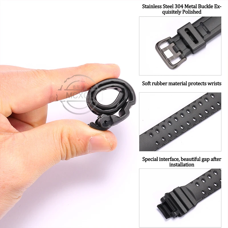 Watch Accessories For Caiso GW4000 GA1000 GW-A1000 Strap Men's Sports Waterproof Rubber Silicone Watchband Bracelet With Tool