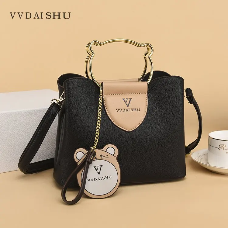 

2021 PU Brand Ladies Handbag Purse Casual All Match VV Ladies Bag Trend Korean Shoulder Bag