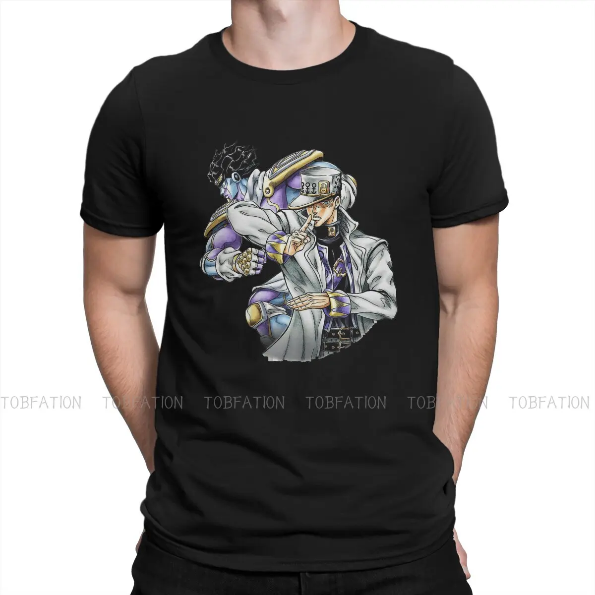 

JoJo's Bizarre Adventure Tshirt Graphic Men Tops Vintage Goth Summer Streetwear Cotton Harajuku T Shirt
