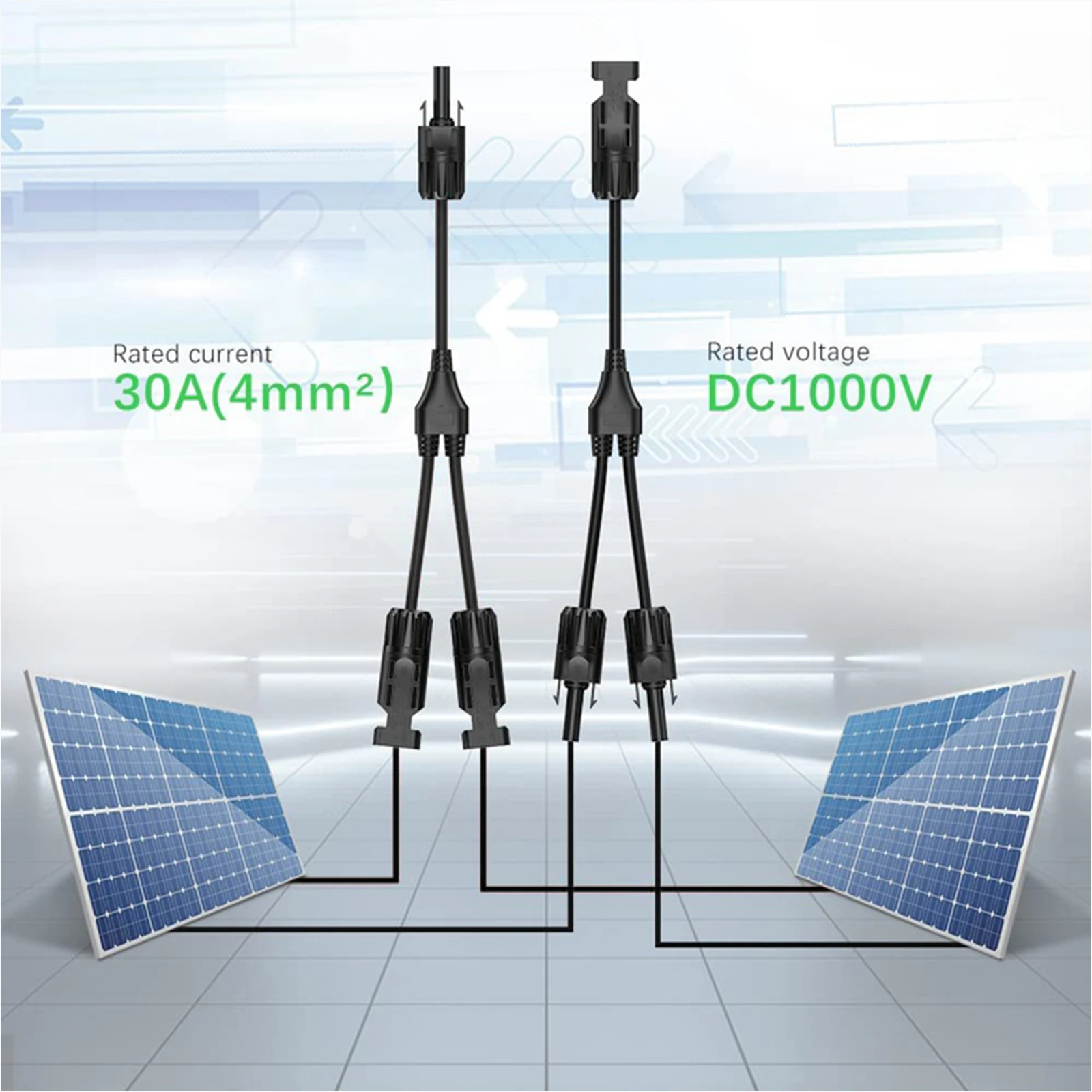 

Solar Adapter Connector Solar Panel Connector Y Cable Connector Panel Parallel Plug Solar Solar Adapter Connector
