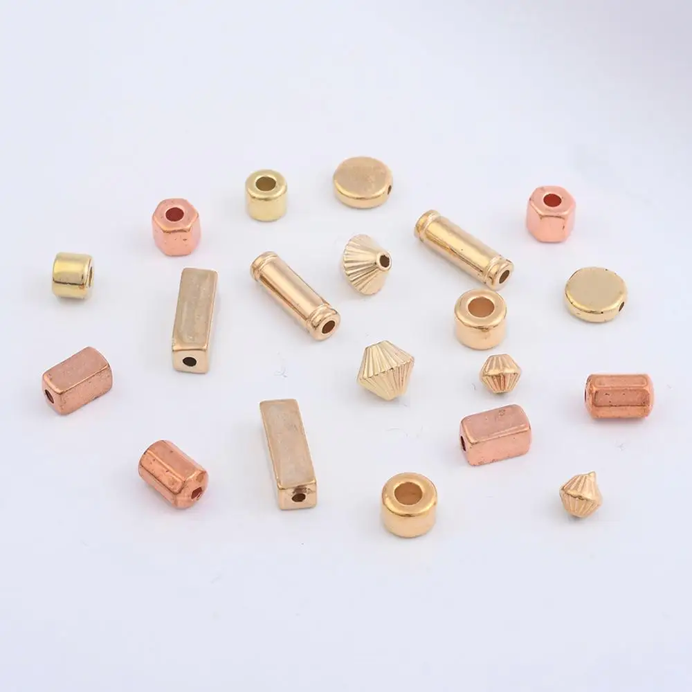 

100Pcs/Lot Plastic Charms Beads Bracelet Necklace DIY CCB Oblate Cuboid Polyhedron Tube Loose Spacer Beads For Jewelry Making