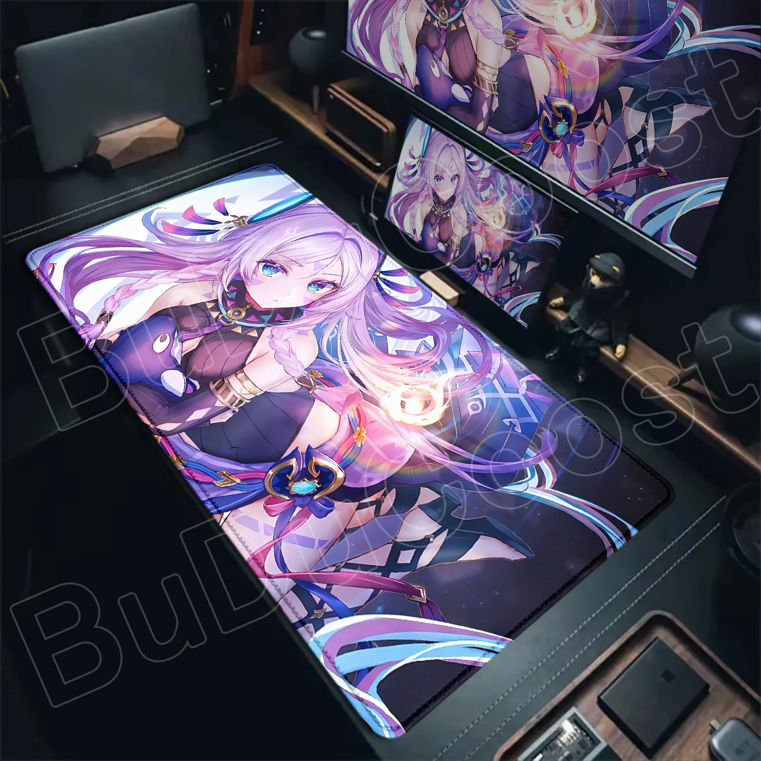 Фото Популярные игровые аксессуары Genshin Citlali HD MousePad для ПК, большой коврик для мыши XXL, подходит для офисной работы и игр, 900x400 мм. №1