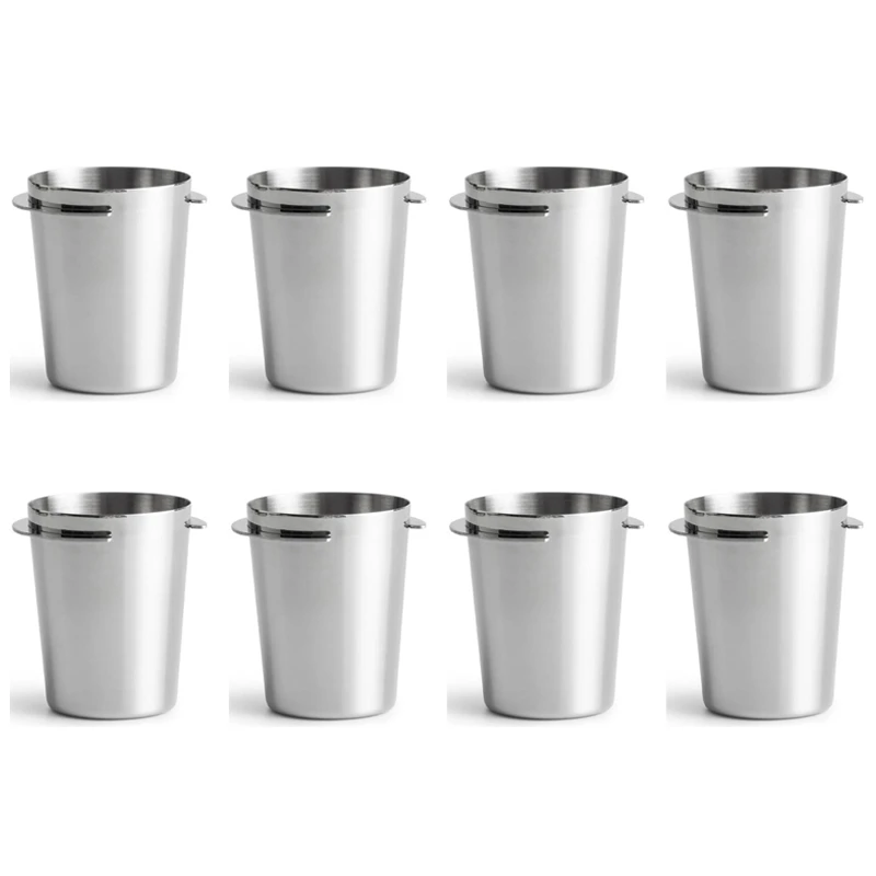 

8X Stainless Steel Dosing Cup Coffee Sniffing Mug Powder Feeder For 58Mm Espresso Portafilter Coffee Tamper, Silver CNIM Hot