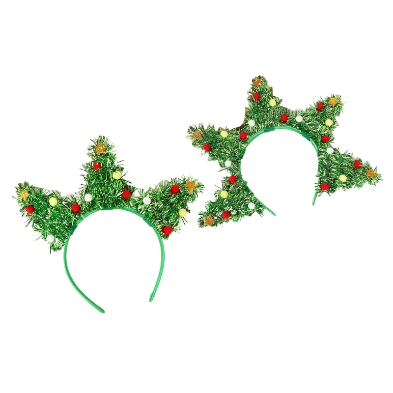

Colorful Christmas Tree Headband Unique Celebration Party Adult Teen Headband