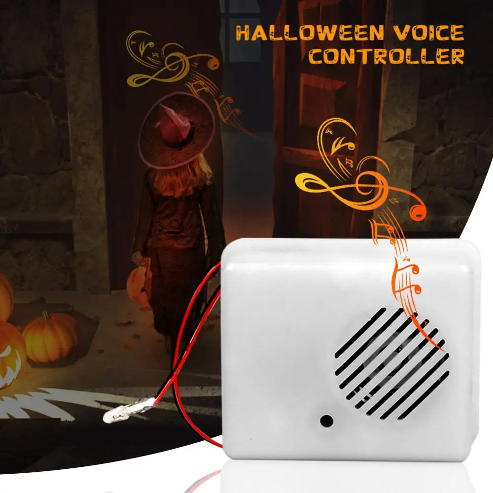 

Halloween Sound Sensor Horror Scream Speaker Voice Controller Halloween Party Decoration Props Yard Outdoor Garden Home Decor