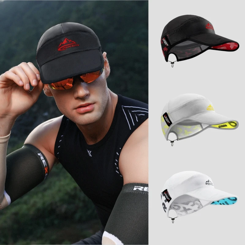 

Новая летняя спортивная бейсболка с защитой от солнца, мужская и женская уличная дышащая пустая верхняя Кепка бег горный туризм Sweat