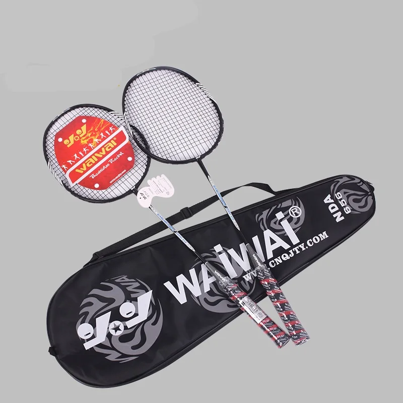 

Professional Carbon Badminton Racket 2Pcs Pair Grip Raquetas Sports Training Lightweight Padel Badminton Bat Bag Set -40
